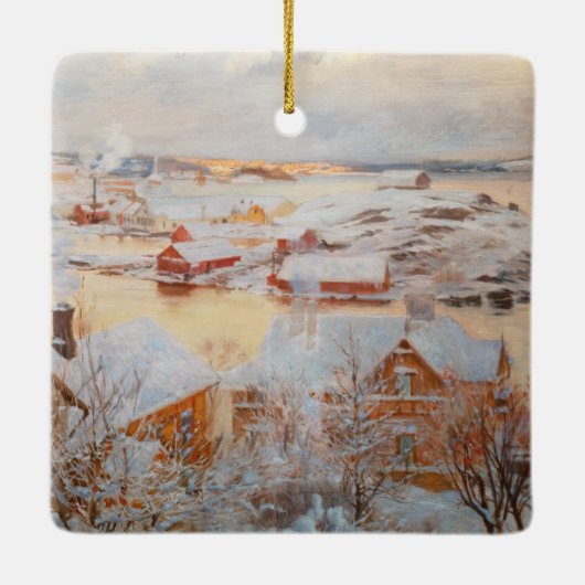 Albert Edelfelt - Dezember Day Keramikornament (Rückseite)