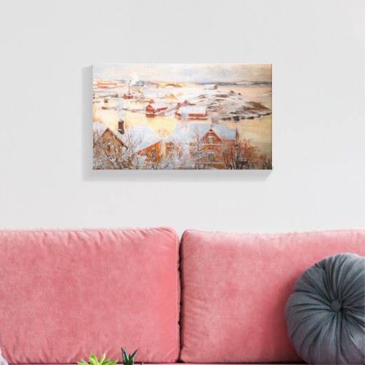 Albert Edelfelt - Dezember Day Leinwanddruck (Insitu (Wohnzimmer))