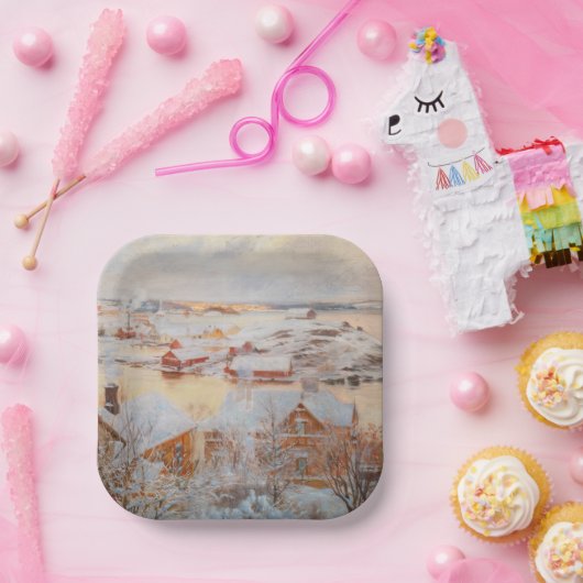 Albert Edelfelt - Dezember Day Pappteller (Party)