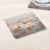 Albert Edelfelt - Dezember Day Rechteckiger Pappuntersetzer (angewinkelt)