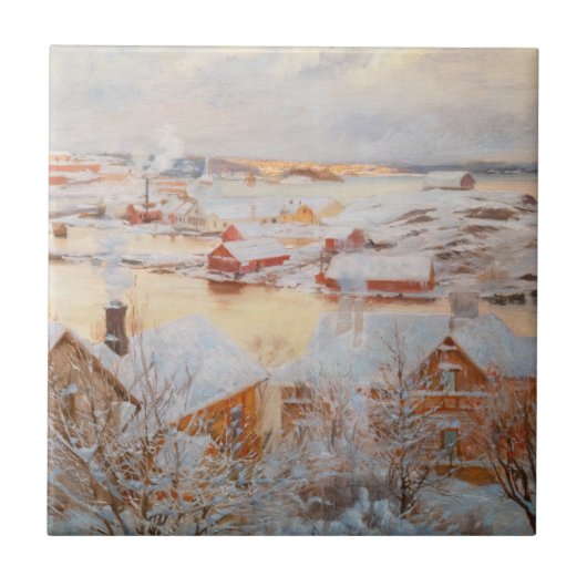 Albert Edelfelt - Dezembertag Fliese (Vorderseite)