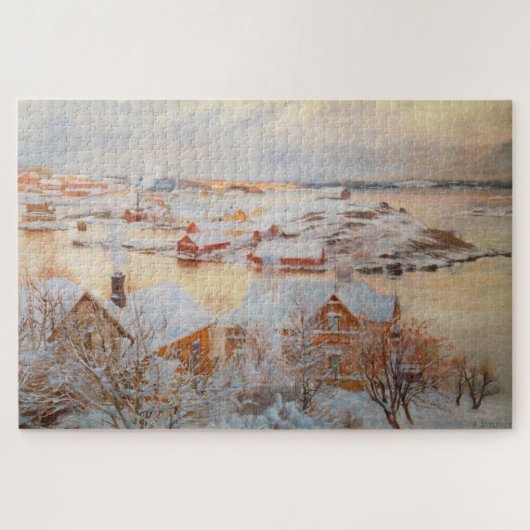 Albert Edelfelt - Dezembertag Puzzle (Horizontal)