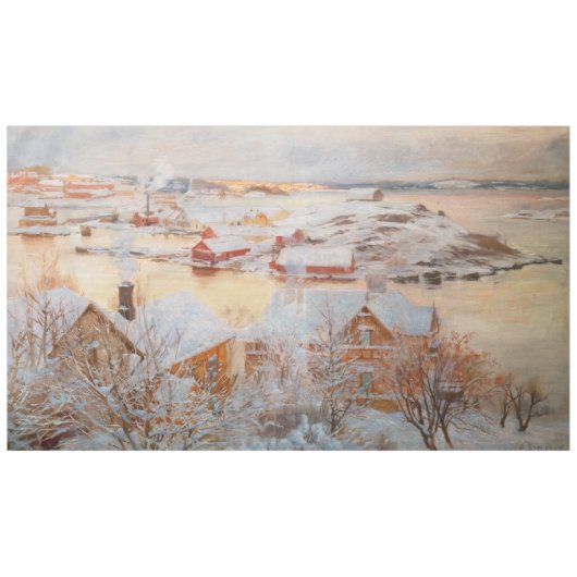 Albert Edelfelt - Dezembertag Tischdecke (Vorderseite (Horizontal))
