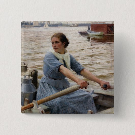 Albert Edelfelt - Die Milchfrau Button (Vorderseite)