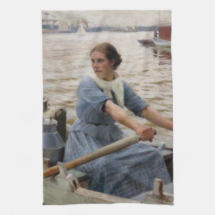 Albert Edelfelt - Die Milchfrau Geschirrtuch