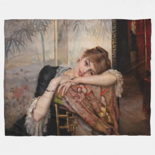 Albert Edelfelt - Die Pariserin / Virginie Fleecedecke