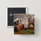 Albert Edelfelt - Frauen außerhalb der Kirche Button (Vorne & Hinten)