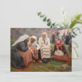 Albert Edelfelt - Frauen außerhalb der Kirche Einladung (Stehend Vorderseite)