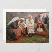 Albert Edelfelt - Frauen außerhalb der Kirche Einladung (Vorne/Hinten)