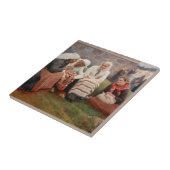 Albert Edelfelt - Frauen außerhalb der Kirche Fliese (Seite)