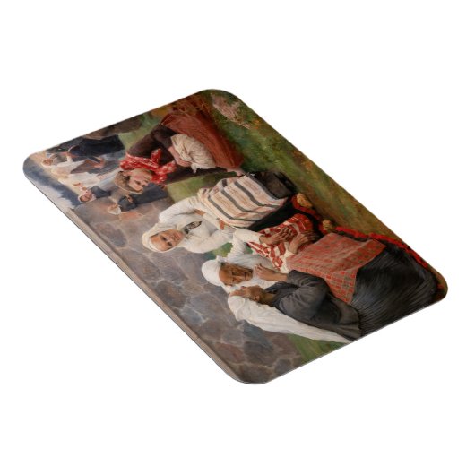 Albert Edelfelt - Frauen außerhalb der Kirche Magnet (Rechte Seite)