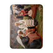 Albert Edelfelt - Frauen außerhalb der Kirche Magnet (Vertikal)