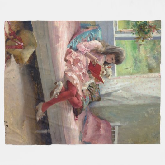 Albert Edelfelt - Gute Freunde Fleecedecke (Vorderseite (Horizontal))