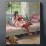 Albert Edelfelt - Gute Freunde Fotoplatte<br><div class="desc">Gute Freunde (Portrait der Schwester des Künstlers Bertha Edelfelt) - Albert Edelfelt,  Oil on Wood Panel,  1881</div>