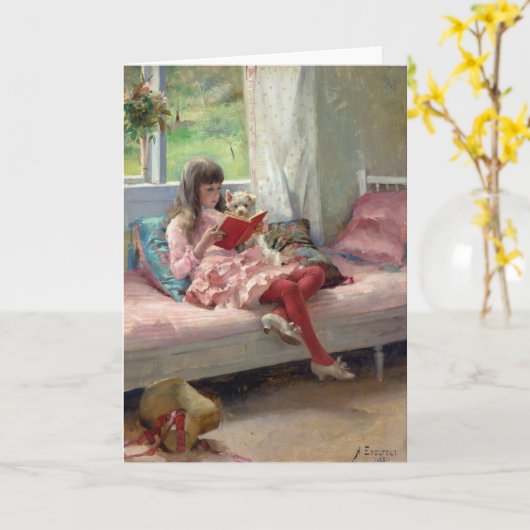 Albert Edelfelt - Gute Freunde Karte (Gelbe Blume)