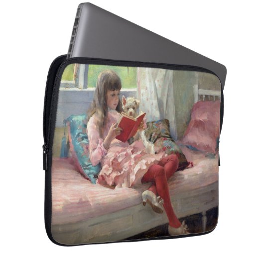 Albert Edelfelt - Gute Freunde Laptopschutzhülle (Vorne Rechts)