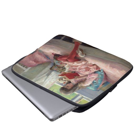Albert Edelfelt - Gute Freunde Laptopschutzhülle (Vorne Knopf)