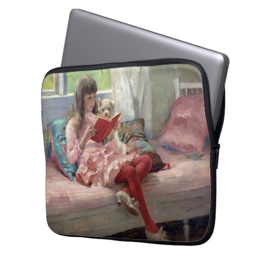 Albert Edelfelt - Gute Freunde Laptopschutzhülle (Vorderseite Links)