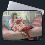 Albert Edelfelt - Gute Freunde Laptopschutzhülle<br><div class="desc">Gute Freunde (Portrait der Schwester des Künstlers Bertha Edelfelt) - Albert Edelfelt,  Oil on Wood Panel,  1881</div>