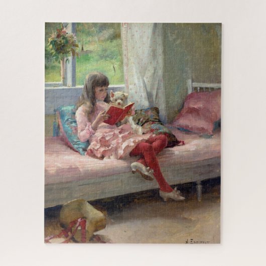 Albert Edelfelt - Gute Freunde Puzzle (Vertikal)