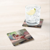 Albert Edelfelt - Gute Freunde Rechteckiger Pappuntersetzer (Vor Ort)