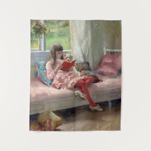 Albert Edelfelt - Gute Freunde Wandteppich (Vorderseite)