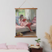 Albert Edelfelt - Gute Freunde Wandteppich Mit Holzrahmen (Schlafzimmer)