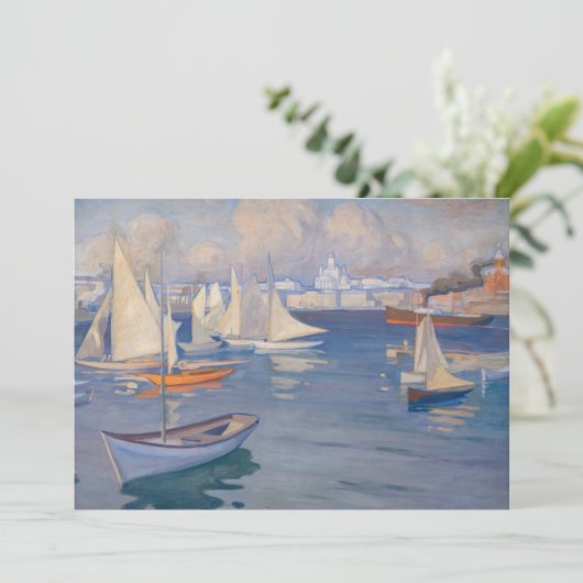 Albert Edelfelt - Hafen in Helsinki Einladung (Stehend Vorderseite)