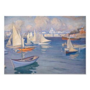 Albert Edelfelt - Hafen in Helsinki Fotodruck