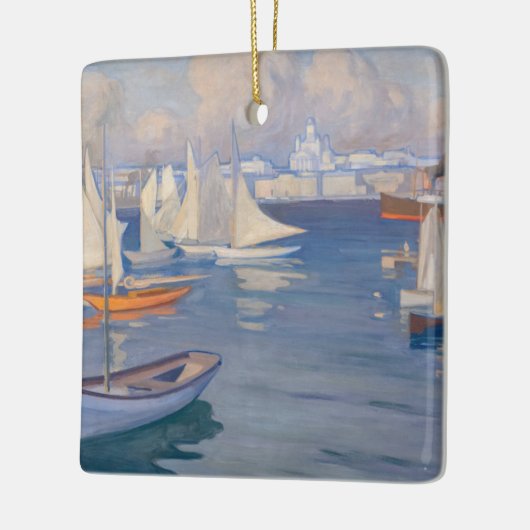 Albert Edelfelt - Hafen in Helsinki Keramikornament (Links)