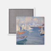 Albert Edelfelt - Hafen in Helsinki Magnet (Vorderseite/Rückseite)