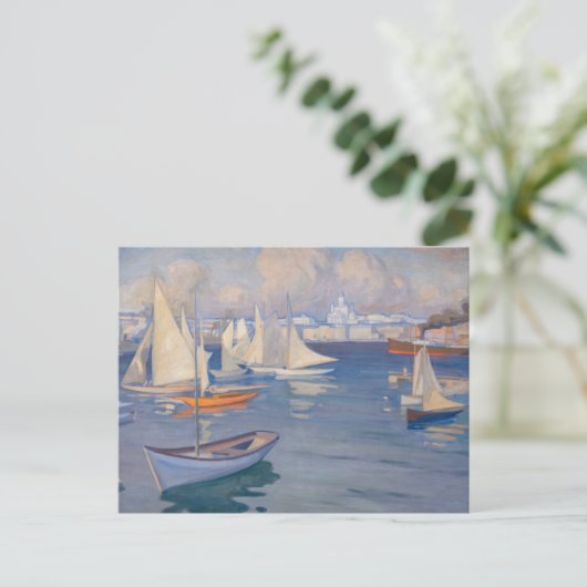 Albert Edelfelt - Hafen in Helsinki Postcard Postkarte (Stehend Vorderseite)