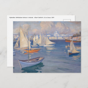 Albert Edelfelt - Hafen in Helsinki Postcard Postkarte
