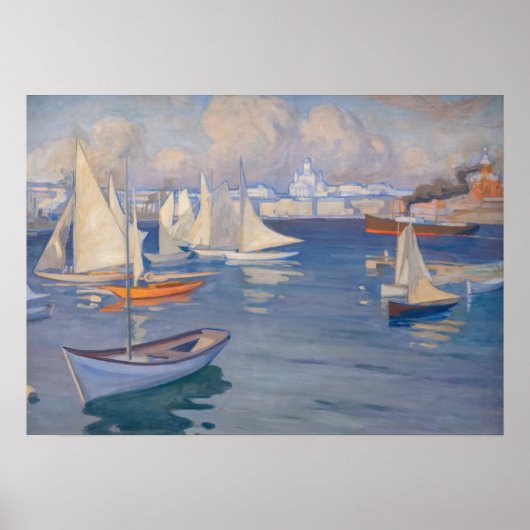 Albert Edelfelt - Hafen in Helsinki Poster (Vorne)