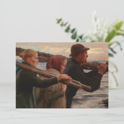 Albert Edelfelt - Im Äußeren Archipel Dankeskarte (Stehend Vorderseite)