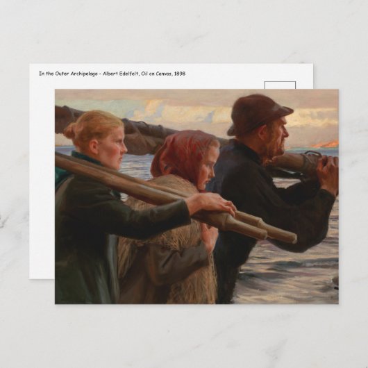 Albert Edelfelt - Im Äußeren Archipel Postkarte (Vorne/Hinten)