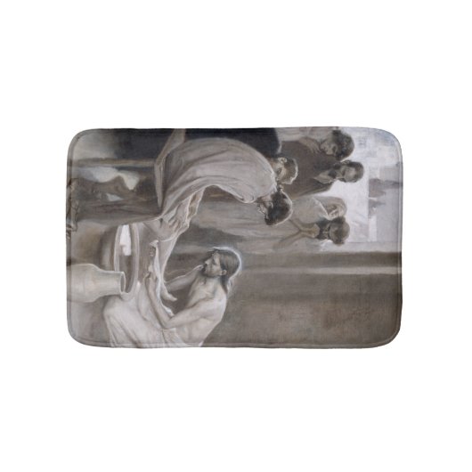 Albert Edelfelt - Jesus Washing Feet of Disciples Badematte (Vorderseite)