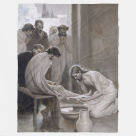 Albert Edelfelt - Jesus Washing Feet of Disciples Fleecedecke
