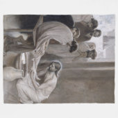 Albert Edelfelt - Jesus Washing Feet of Disciples Fleecedecke (Vorderseite (Horizontal))