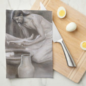 Albert Edelfelt - Jesus Washing Feet of Disciples Geschirrtuch (Viertel Falte)