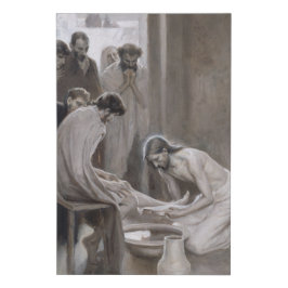 Albert Edelfelt - Jesus Washing Feet of Disciples Künstlicher Leinwanddruck
