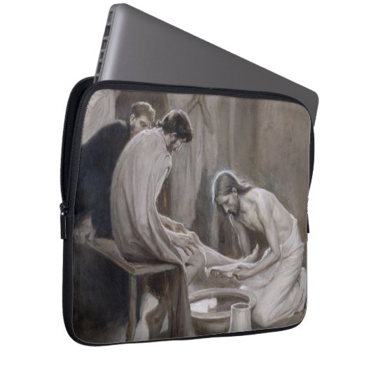 Albert Edelfelt - Jesus Washing Feet of Disciples Laptopschutzhülle (Vorne Rechts)
