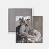 Albert Edelfelt - Jesus Washing Feet of Disciples Magnet (Vorderseite/Rückseite)
