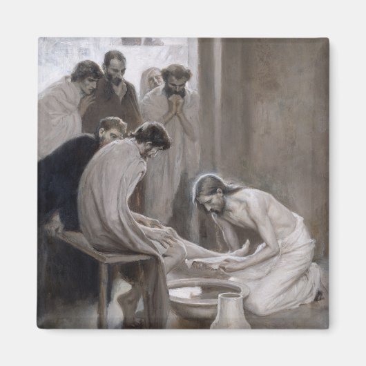 Albert Edelfelt - Jesus Washing Feet of Disciples Magnet (Vorne)