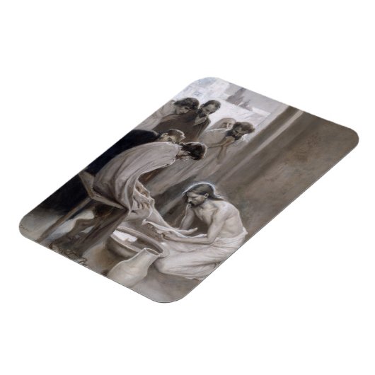 Albert Edelfelt - Jesus Washing Feet of Disciples Magnet (Linke Seite)