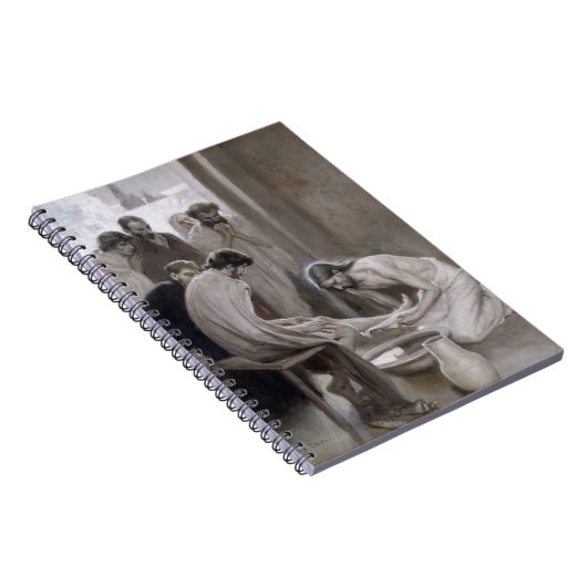 Albert Edelfelt - Jesus Washing Feet of Disciples Notizblock (Rechte Seite)