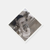 Albert Edelfelt - Jesus Washing Feet of Disciples Serviette (Ecke)