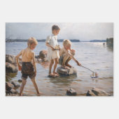 Albert Edelfelt - Jungs, die an der Küste spielen Geschenkpapier Set (Vorderseite)