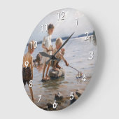 Albert Edelfelt - Jungs, die an der Küste spielen Große Wanduhr (Winkel)