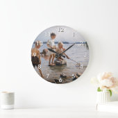Albert Edelfelt - Jungs, die an der Küste spielen Große Wanduhr (Zuhause)